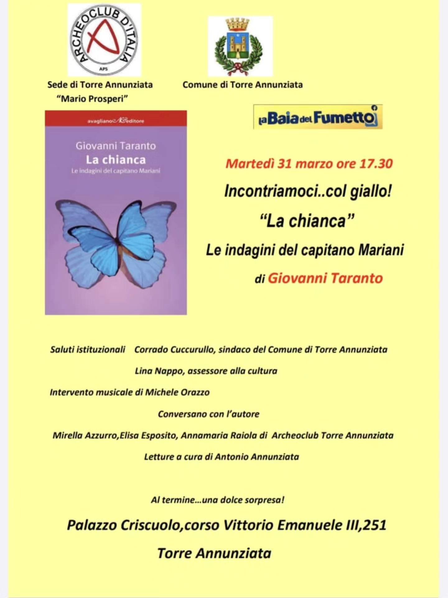 Incontriamoci … col giallo! “La chianca”
