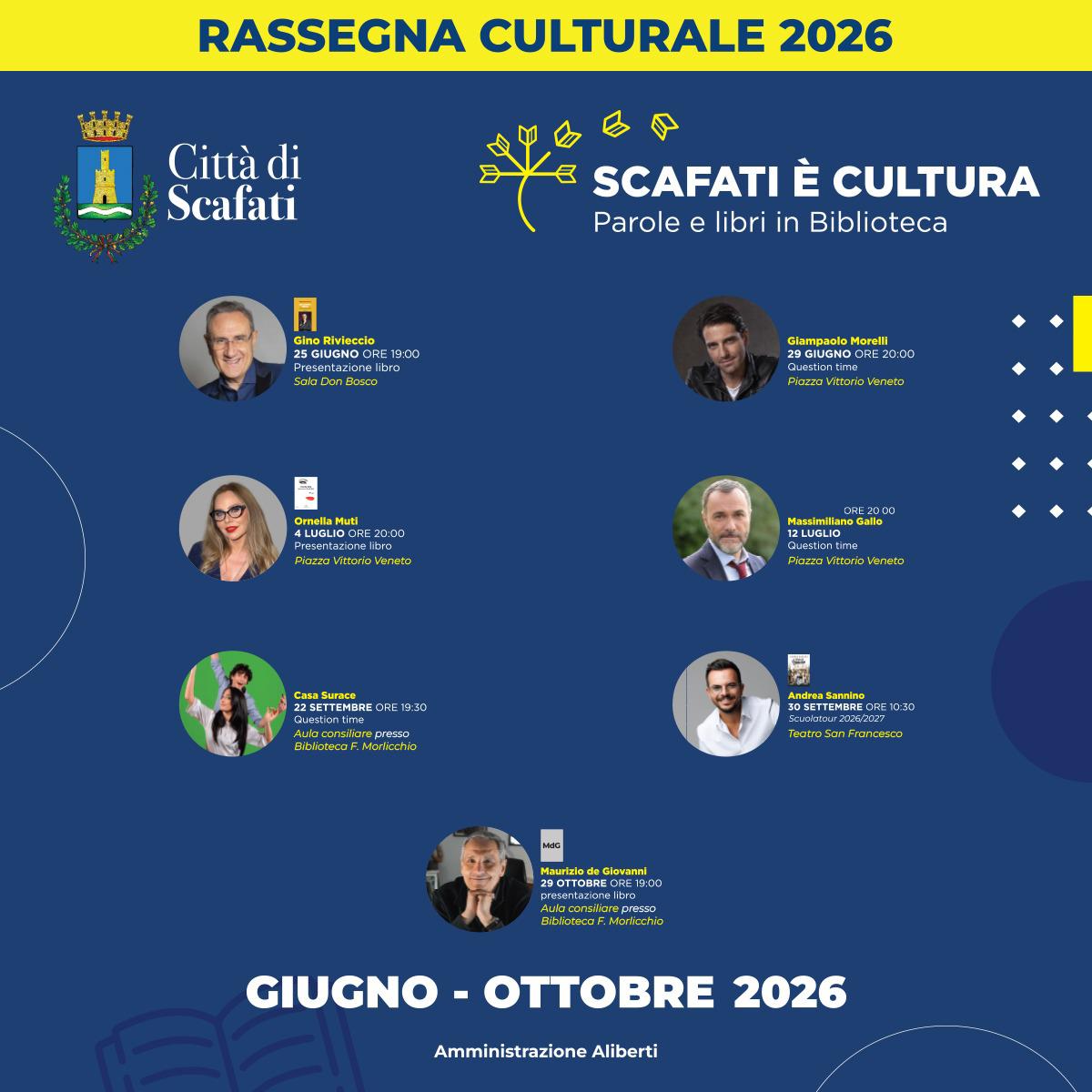 RASSEGNA CULTURALE 2026 – SCAFATI E’ CULTURA