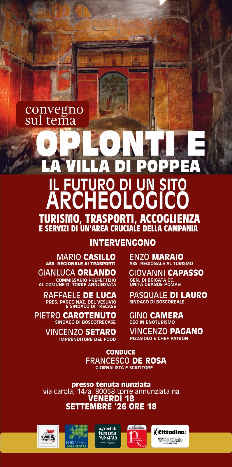 Convegno sul tema “OPLONTI E LA VILLA DI POPPEA”